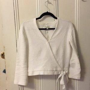 Madewell Texture & Thread Wrap Crop Top